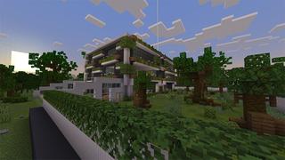 Screenshot of the Minecraft Bedrock Marketplace product Modern Hacker Mansion created by Lore Studios.
