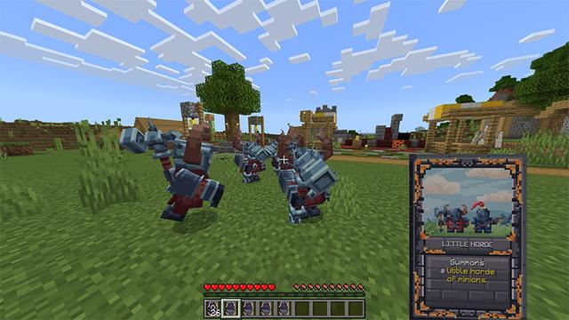 Screenshot of the Minecraft Bedrock Marketplace product Spellcards Add-On created by Lore Studios.