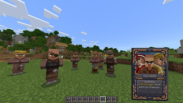 Screenshot of the Minecraft Bedrock Marketplace product Spellcards Add-On created by Lore Studios.