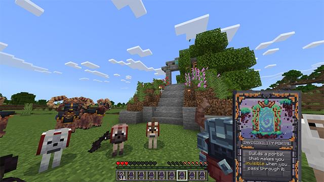 Screenshot of the Minecraft Bedrock Marketplace product Spellcards Add-On created by Lore Studios.