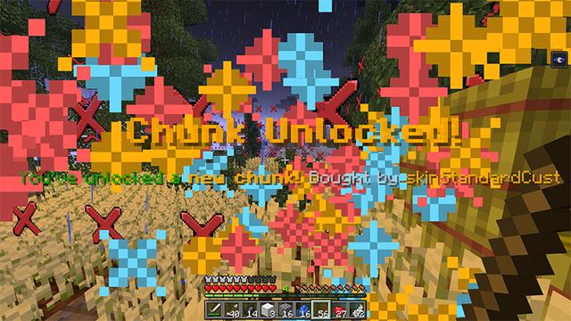 Screenshot of the Minecraft Bedrock Marketplace product SURVIVAL BUT CHUNKS ARE LOCKED created by Lore Studios.