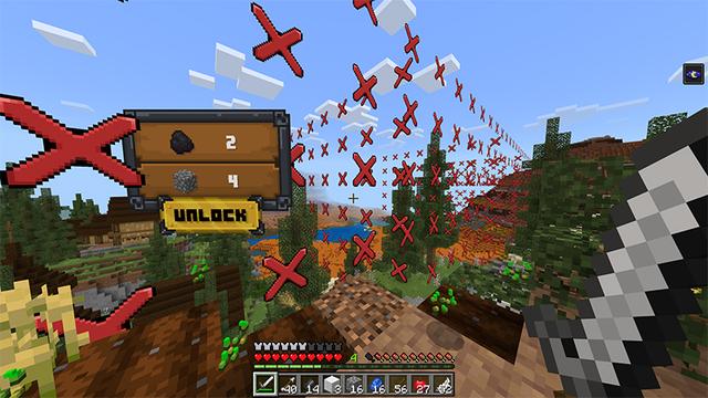 Screenshot of the Minecraft Bedrock Marketplace product SURVIVAL BUT CHUNKS ARE LOCKED created by Lore Studios.