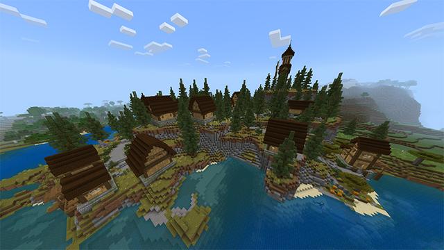 Screenshot of the Minecraft Bedrock Marketplace product SURVIVAL BUT CHUNKS ARE LOCKED created by Lore Studios.