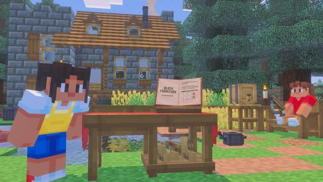 Screenshot of the Minecraft Bedrock Marketplace product BLOCK FURNITURE Add-On created by Lothiredon.