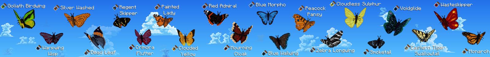 Panorama of the Minecraft Bedrock Marketplace product BUTTERFLY Add-On created by Lothiredon.