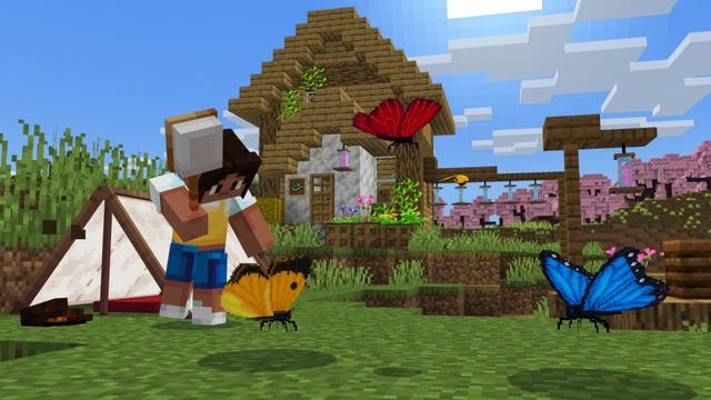Screenshot of the Minecraft Bedrock Marketplace product BUTTERFLY Add-On created by Lothiredon.