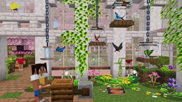 Screenshot of the Minecraft Bedrock Marketplace product BUTTERFLY Add-On created by Lothiredon.