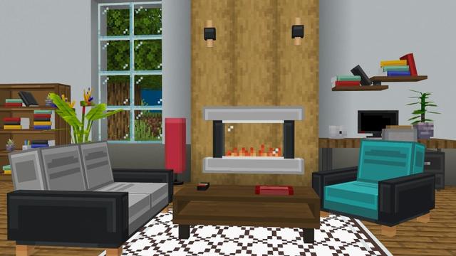 Screenshot of the Minecraft Bedrock Marketplace product Modern Furniture Add-On created by Lothiredon.
