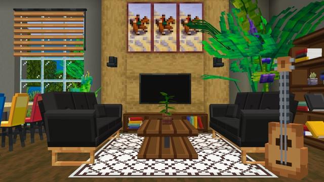 Screenshot of the Minecraft Bedrock Marketplace product MODERN FURNITURE Add-On created by Lothiredon.