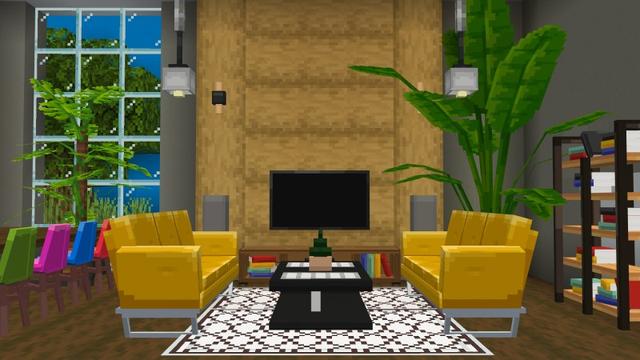Screenshot of the Minecraft Bedrock Marketplace product Modern Furniture Add-On created by Lothiredon.