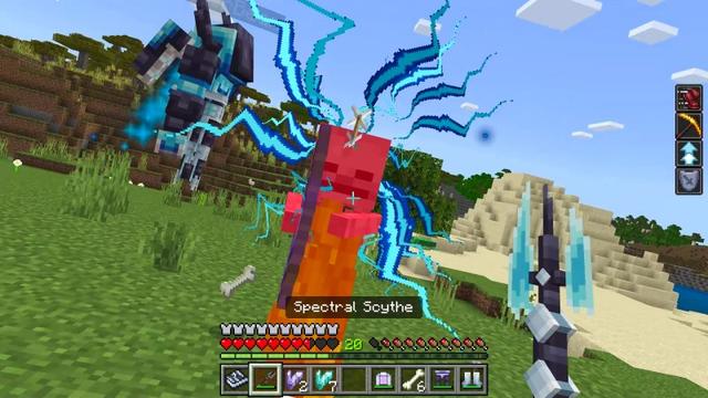 Screenshot of the Minecraft Bedrock Marketplace product WEAPONS Add-On created by Lothiredon.