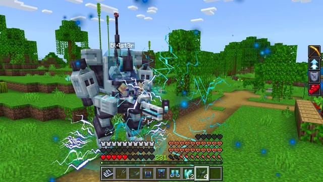 Screenshot of the Minecraft Bedrock Marketplace product WEAPONS Add-On created by Lothiredon.