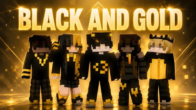 Thumbnail of the Minecraft Bedrock Marketplace product Black and Gold created by Lua Studios.