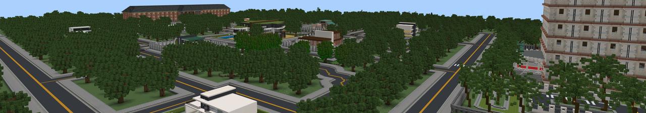 Panorama of the Minecraft Bedrock Marketplace product City Dreams created by Lua Studios.