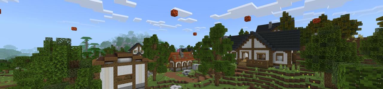 Panorama of the Minecraft Bedrock Marketplace product Falling Lucky Meteors created by Lua Studios.