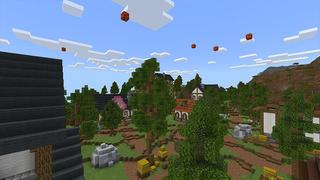 Screenshot of the Minecraft Bedrock Marketplace product Falling Lucky Meteors created by Lua Studios.