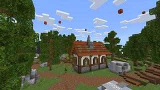 Screenshot of the Minecraft Bedrock Marketplace product Falling Lucky Meteors created by Lua Studios.