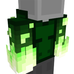 Thumbnail of the Minecraft Bedrock Marketplace product Glowing Green Fire Hoodie created by Lua Studios.