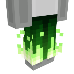 Thumbnail of the Minecraft Bedrock Marketplace product Glowing Green Fire Pants created by Lua Studios.