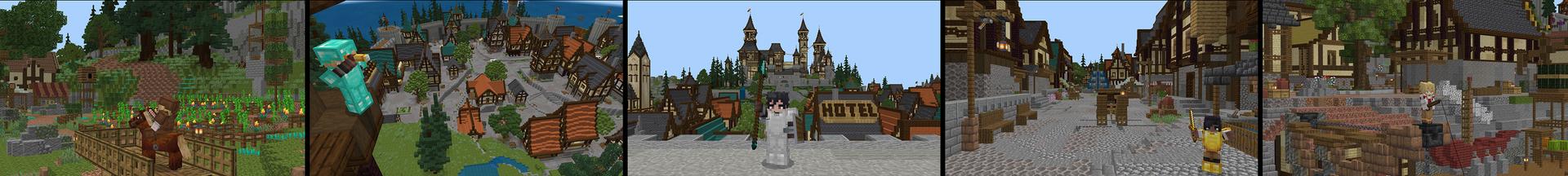 Panorama of the Minecraft Bedrock Marketplace product Luararia Kingdom! created by Lua Studios.