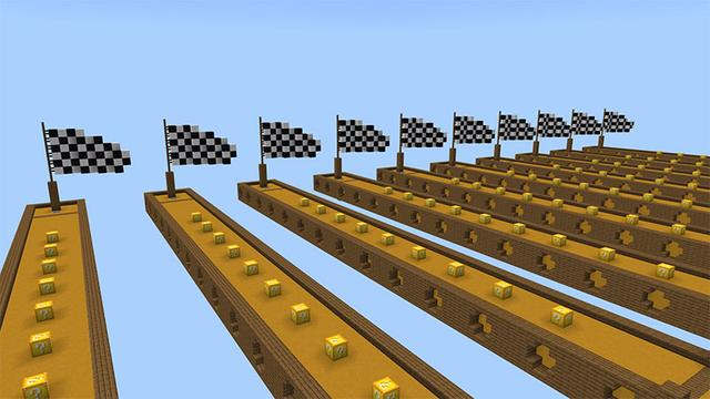 Screenshot of the Minecraft Bedrock Marketplace product Lucky Block Race created by Lua Studios.