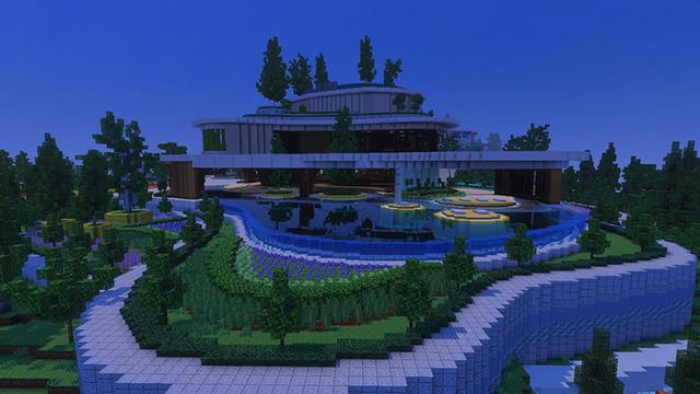 Screenshot of the Minecraft Bedrock Marketplace product Mega Modern Mansion created by Lua Studios.