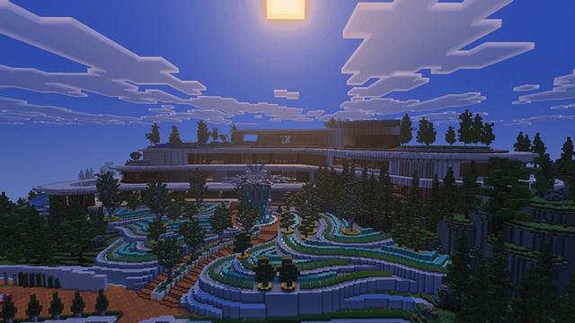 Screenshot of the Minecraft Bedrock Marketplace product Mega Modern Mansion created by Lua Studios.