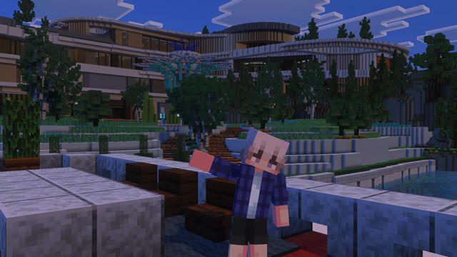 Screenshot of the Minecraft Bedrock Marketplace product Mega Modern Mansion created by Lua Studios.