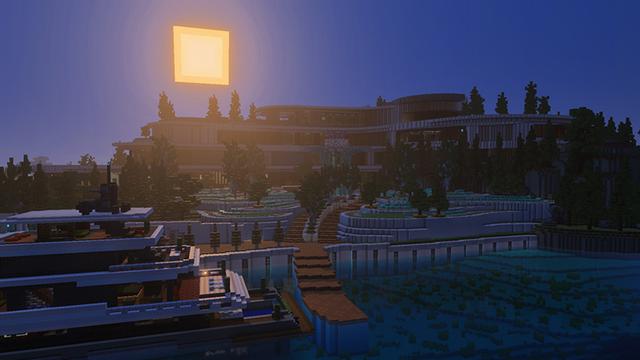 Screenshot of the Minecraft Bedrock Marketplace product Mega Modern Mansion created by Lua Studios.