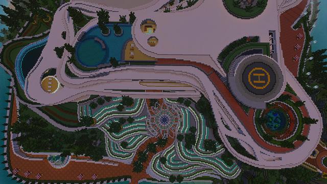 Screenshot of the Minecraft Bedrock Marketplace product Mega Modern Mansion created by Lua Studios.