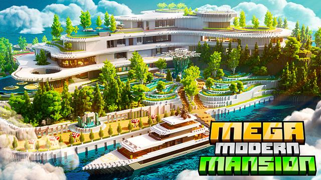 Thumbnail of the Minecraft Bedrock Marketplace product Mega Modern Mansion created by Lua Studios.
