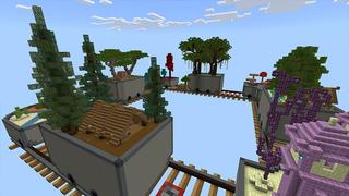 Screenshot of the Minecraft Bedrock Marketplace product Minecart Skyblock created by Lua Studios.