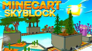 Thumbnail of the Minecraft Bedrock Marketplace product Minecart Skyblock created by Lua Studios.
