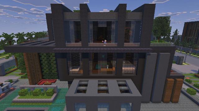 Screenshot of the Minecraft Bedrock Marketplace product Modern Mansion Neighborhood! created by Lua Studios.