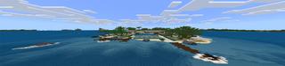 Panorama of the Minecraft Bedrock Marketplace product Modern Mansion created by Lua Studios.
