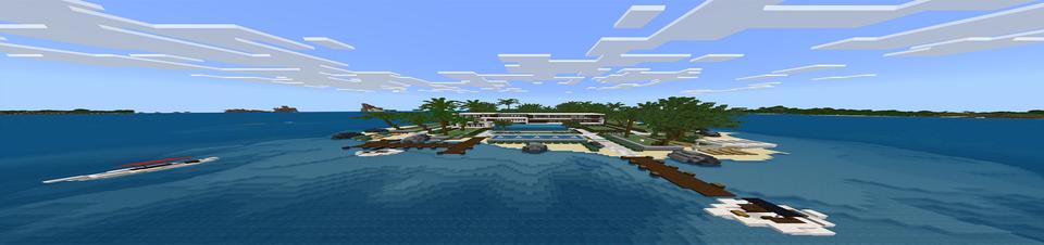Panorama of the Minecraft Bedrock Marketplace product Modern Mansion created by Lua Studios.