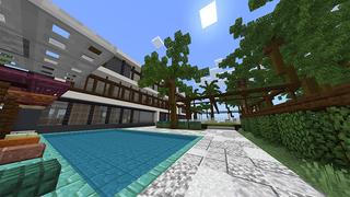Screenshot of the Minecraft Bedrock Marketplace product Modern Mansion created by Lua Studios.