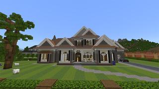 Screenshot of the Minecraft Bedrock Marketplace product Modern Mansions+ created by Lua Studios.