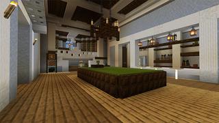 Screenshot of the Minecraft Bedrock Marketplace product Modern Mansions+ created by Lua Studios.