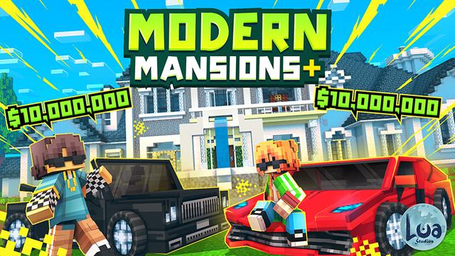 Thumbnail of the Minecraft Bedrock Marketplace product Modern Mansions+ created by Lua Studios.