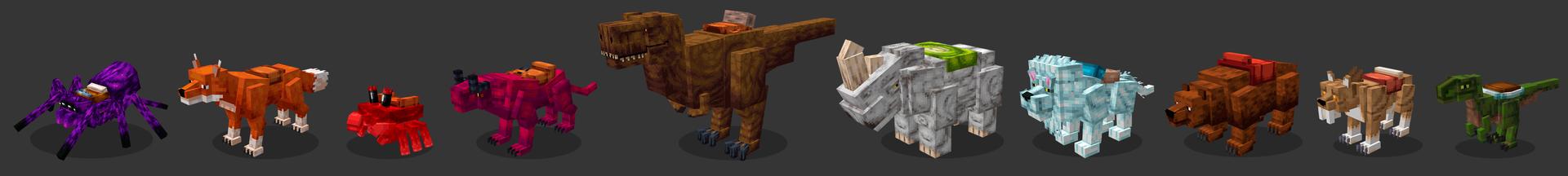 Panorama of the Minecraft Bedrock Marketplace product Mountable Pets! created by Lua Studios.