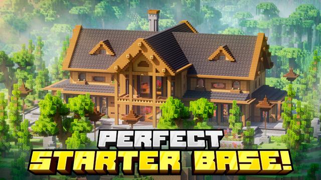 Thumbnail of the Minecraft Bedrock Marketplace product ¡Base de inicio perfecta! created by Lua Studios.