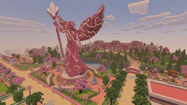 Screenshot of the Minecraft Bedrock Marketplace product Pinktopia created by Lua Studios.
