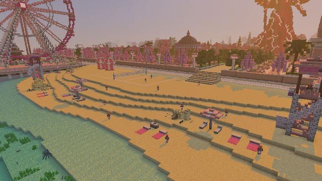 Screenshot of the Minecraft Bedrock Marketplace product Pinktopia created by Lua Studios.