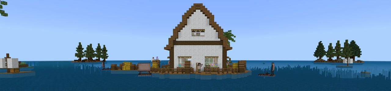 Panorama of the Minecraft Bedrock Marketplace product SeaRaft created by Lua Studios.