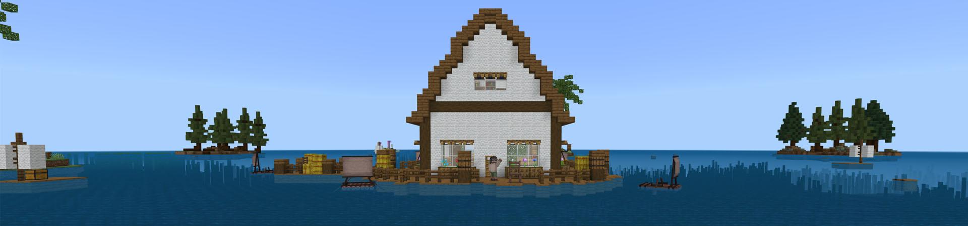 Panorama of the Minecraft Bedrock Marketplace product SeaRaft created by Lua Studios.