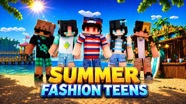 Thumbnail of the Minecraft Bedrock Marketplace product Summer Fashion Teens created by Lua Studios.