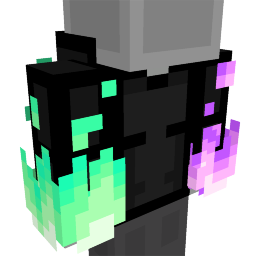 Thumbnail of the Minecraft Bedrock Marketplace product Teal Purple Fire Hoodie created by Lua Studios.