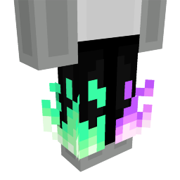 Thumbnail of the Minecraft Bedrock Marketplace product Teal Purple Fire Pants created by Lua Studios.