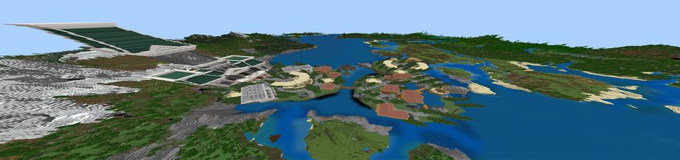 Panorama of the Minecraft Bedrock Marketplace product ULTIMATE Survival Spawn! created by Lua Studios.